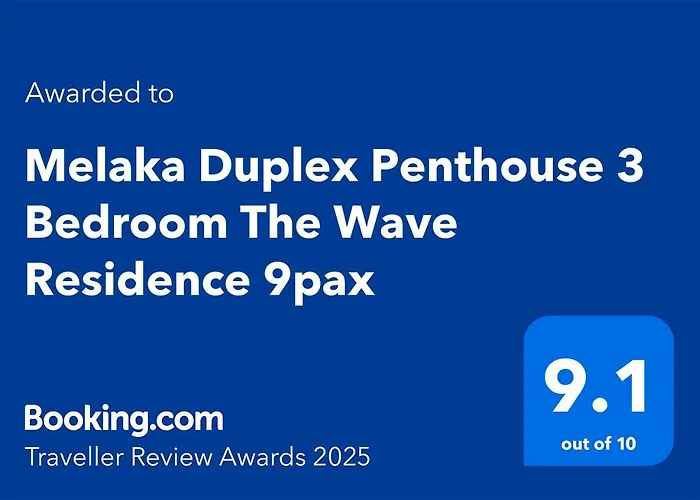 Melaka Duplex Penthouse 3 Bedroom The Wave Residence 9Pax